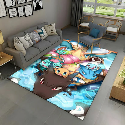 Tapis Aventure Pokémon avec Glurak, Bisasam et Turtok