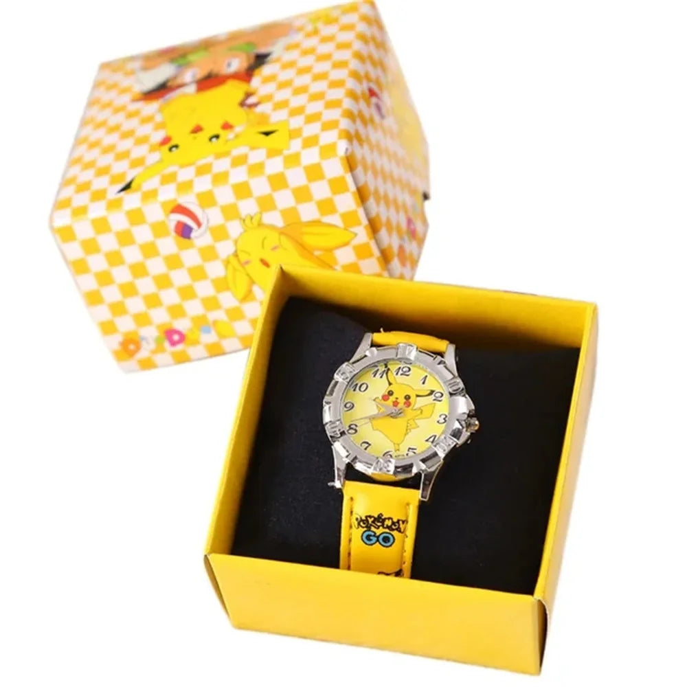 Montre Pokémon Pikachu avec boîte cadeau amusante