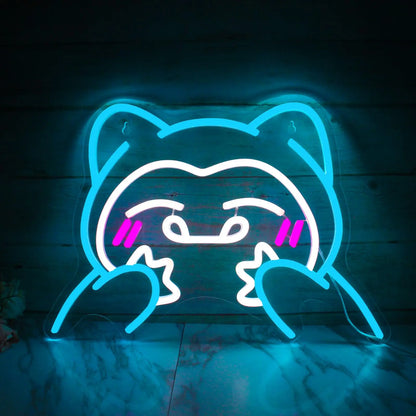 Snorlax Relaxo LED Neon Wandlampe Pokemon Wand Deko