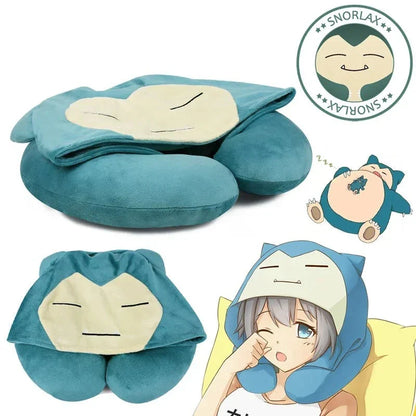 Coussin de Nuque U-Form Relaxo Snorlax avec Capuche Confortable