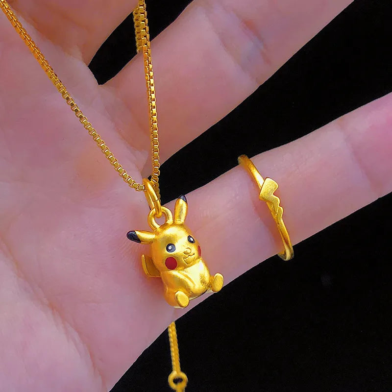 Süße Pokemon Pikachu Halsketten oder Ringe