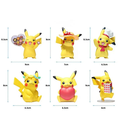 Ensemble de 6 figurines Pikachu Chefs en Cuisine