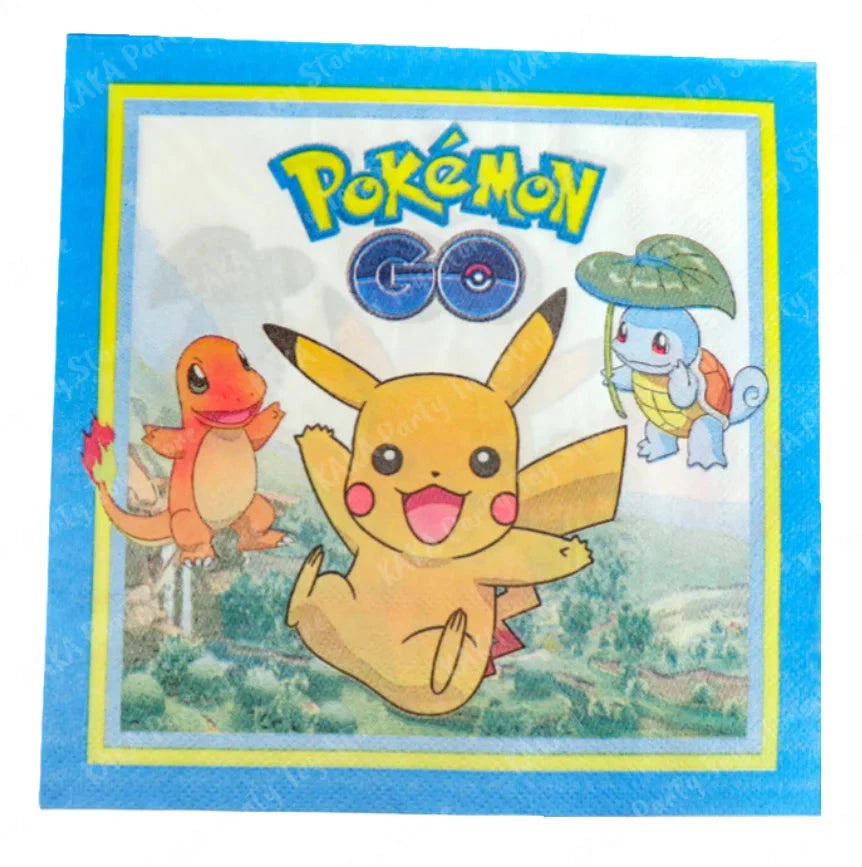 Servietten mit Pokemon Design für Geburtstag, Feier etc.