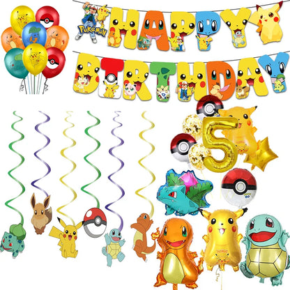 Sets de Fête Pokémon – Bleu ou Rose pour Anniversaire Magique