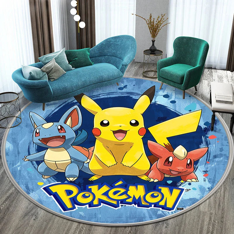 Tapis Rond Pikachu - Électricité et Confort pour Fans de Pokémon