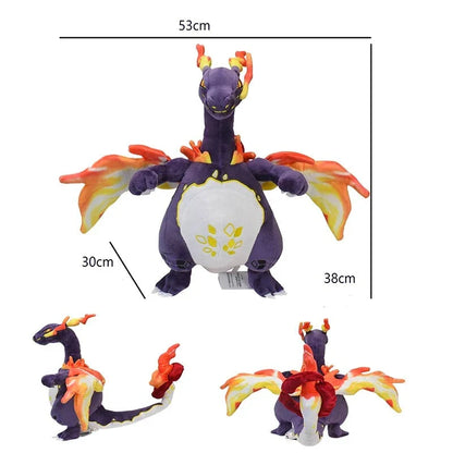 Schillernder Shiny Gigadynamax Glurak Charizard Plüsch Pokemon (ca. 38cm)