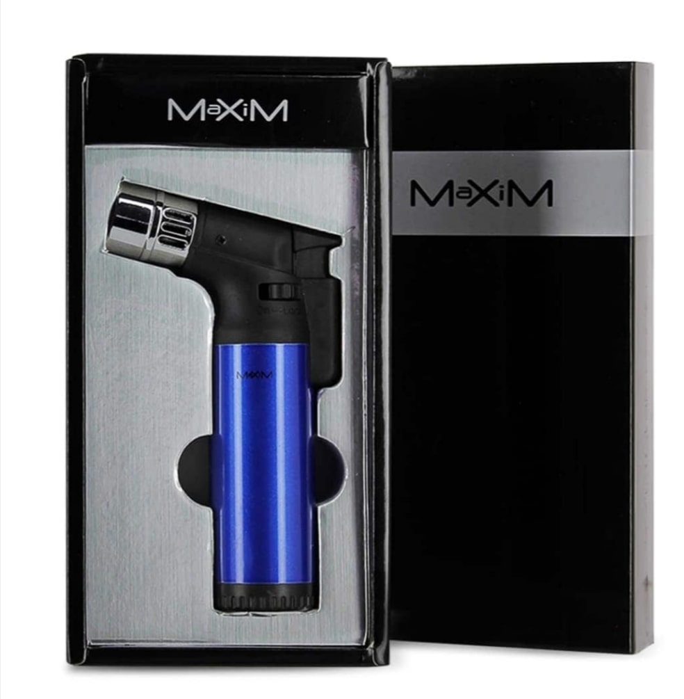 Briquet Torche Maxim 4 Flammes - Design Contemporain et Anti-Vent