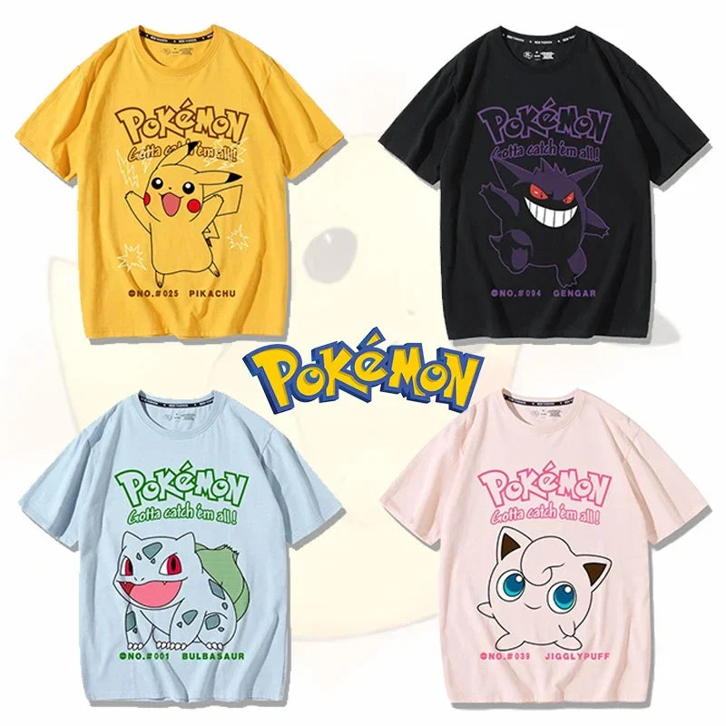 T-shirt d'été Pikachu à manches courtes