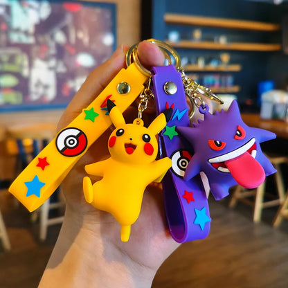 Porte-clés Pokémon Pikachu, Gengar, Glumanda et Pummeluff