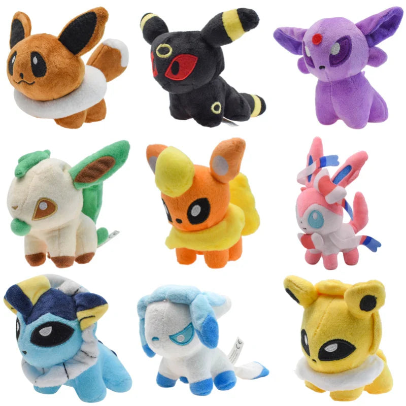 Peluches Kawaii Evoli (Nachtara, Psiana, Blitza) - 10 cm