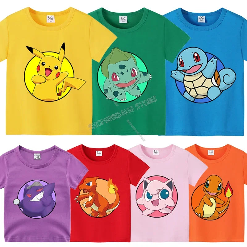 T-shirts d'été Pokémon Pikachu pour enfants - Couleurs et aventures !