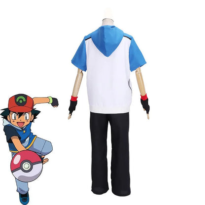 Costume de Cosplay Pokémon Trainer - 3 ou 5 pièces