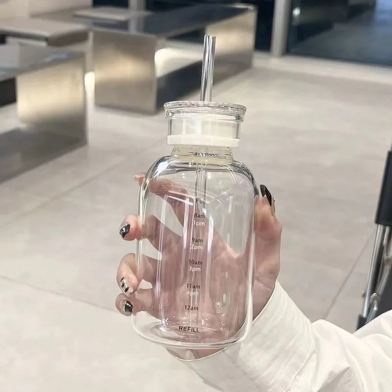 Gourde en verre design pour infusion d'eau