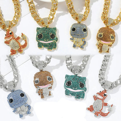 Chaîne Hiphop Pokémon Éclatante avec Pendentifs Éblouissants