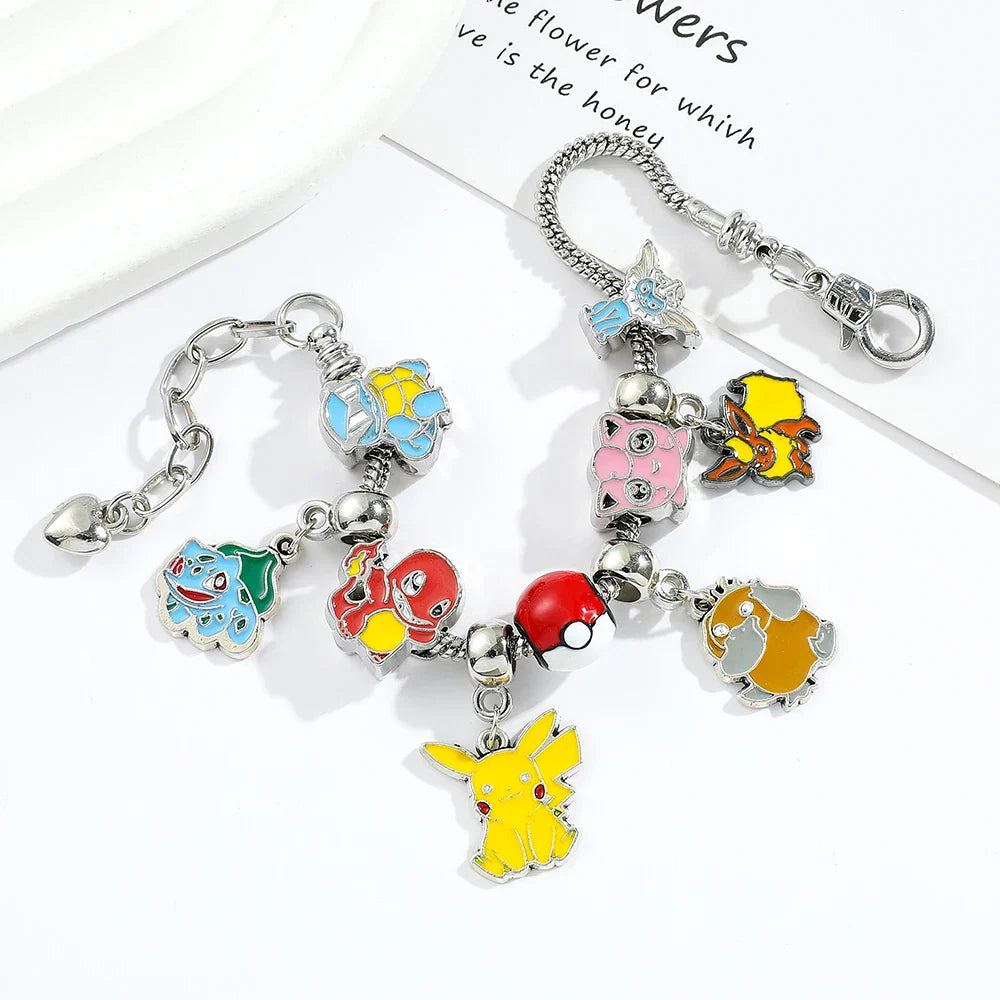 Bracelet Charmant Pokémon Anime avec Pendentifs Kawai