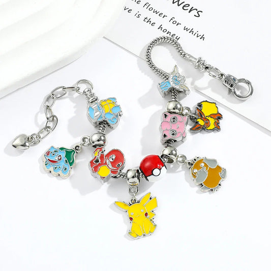 Bracelet Charmant Pokémon Anime avec Pendentifs Kawai