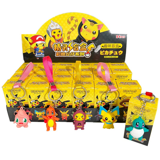 Porte-clés Pokémon - Set de 24 dans une boîte cadeau élégante