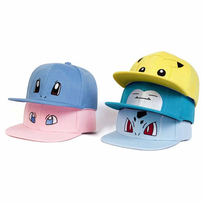 Casquette Pokémon Relaxo, Pummeluff, Schiggy et Pikachu - Style et Confort