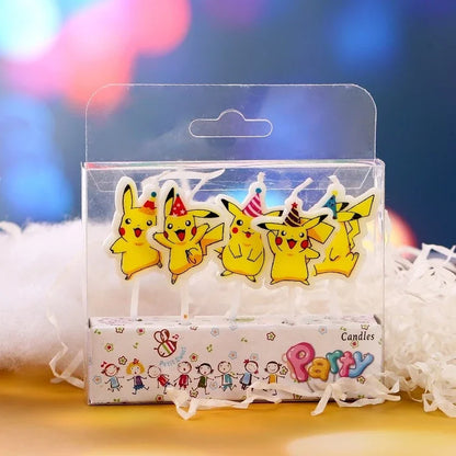 Bougies Pikachu – Set de 5 pour Anniversaire