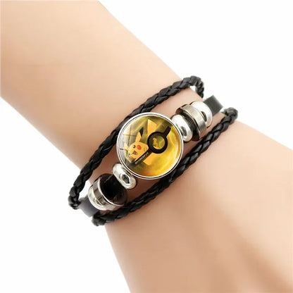 Bracelet Élégant Pokémon avec Motifs Mewtwo et Évoli