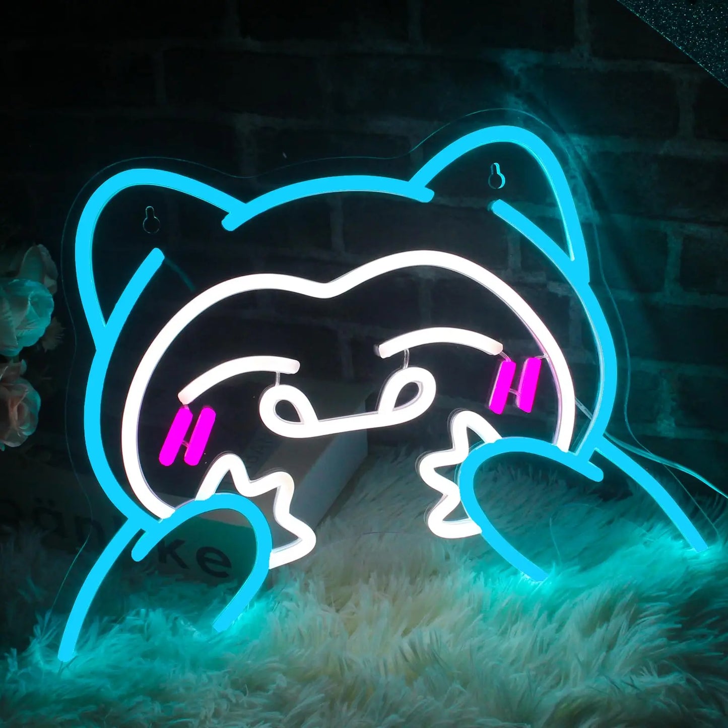 Snorlax Relaxo LED Neon Wandlampe Pokemon Wand Deko