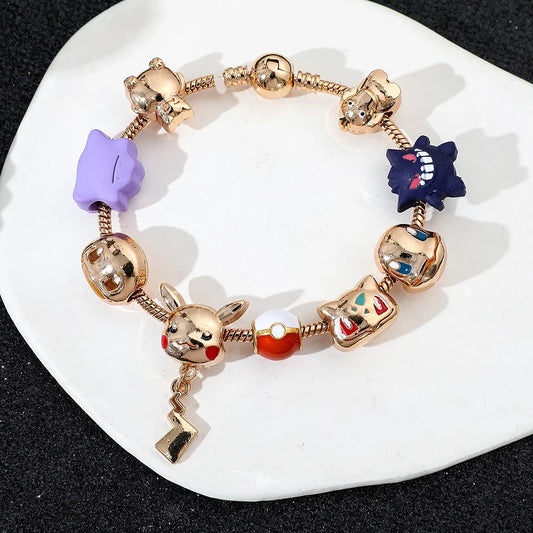 Bracelet Pokémon avec Pendentifs de Personnages Iconiques