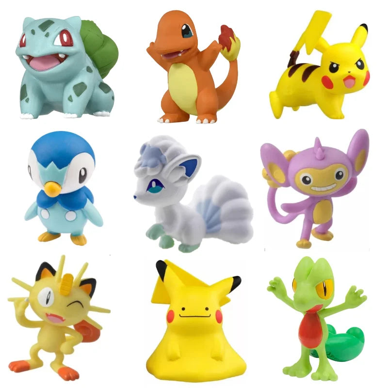 Tomy WCT Pokemon Figuren Pikachu Piplup Vulpix Meowth Cubone Marshadow Axew Keldeo ca. 4cm