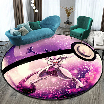 Tapis Rond Pokémon – Designs Évoli, Aquana et Pokeball