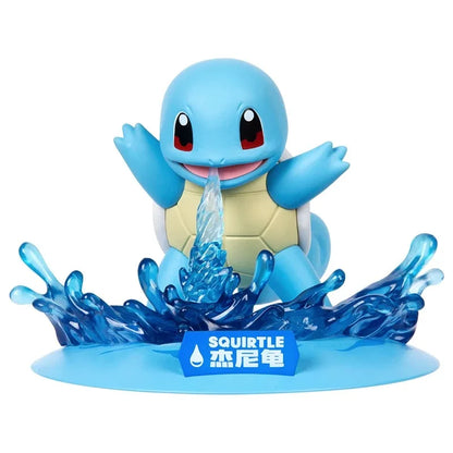 Figurines Colorées des Starter-Pokémon Glumanda, Schiggy et Bisasam (12-14 cm)