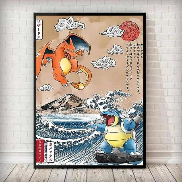 Affiche en Toile Pokémon – Magie et Couleurs pour Votre Intérieur