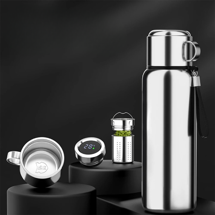 Gourde Isotherme Thermos 800 ml avec Affichage LED