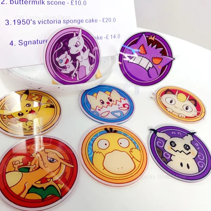 Sous-verres en acrylique Pokémon Pikachu - Designs ludiques et durabilité exceptionnelle