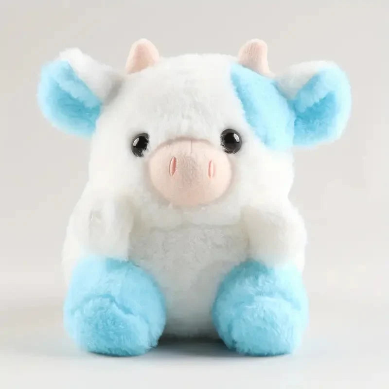 Doudou Vache Bleue Géante en Peluche