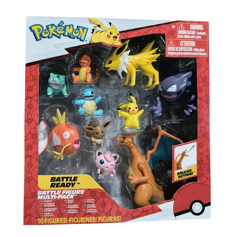 Set de Figurines Ultimate Battle Pokémon - 10 Personnages Épiques