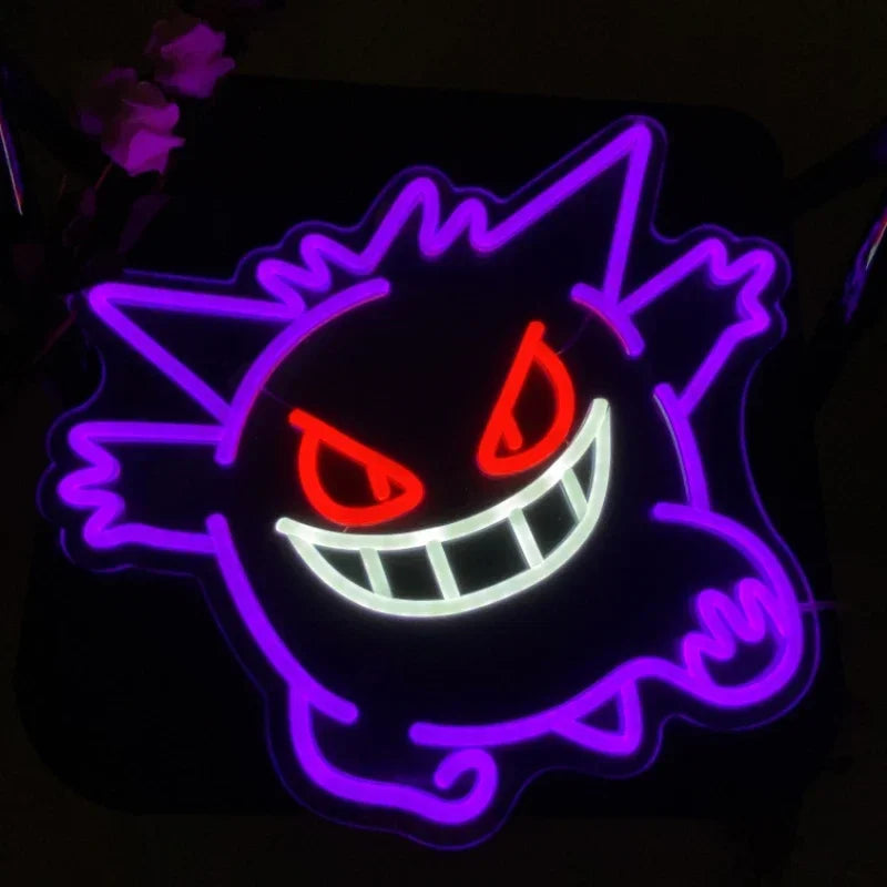 Lampe Néon Murale Gengar 40x33 cm