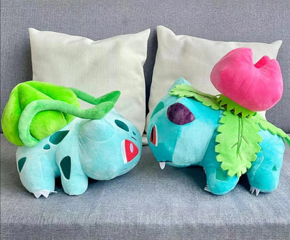 Peluches Pokémon Bisasam, Bisaflor et Bisaknosp (25-30 cm)