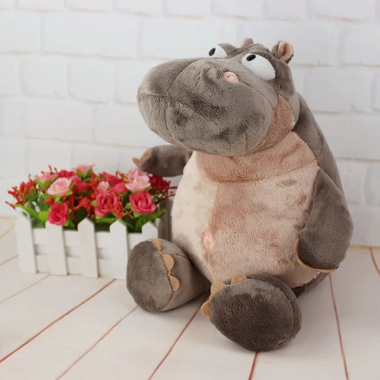 Peluche Hippopotame Gris