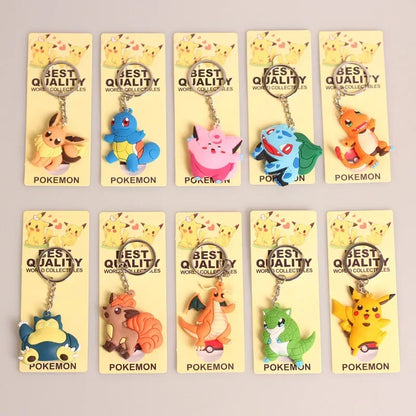 Ensemble de 10 porte-clés Pokémon colorés et durables