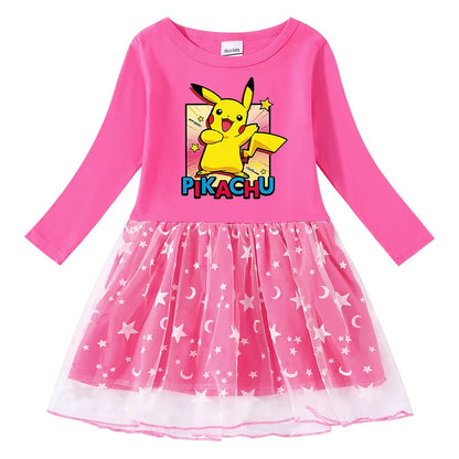 Robe Princesse Pikachu Élégante pour Enfants