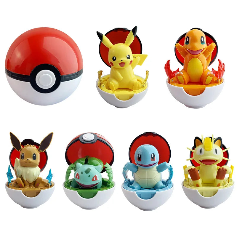 Set de Pokéballs avec Figurines Émblématiques Pokémon