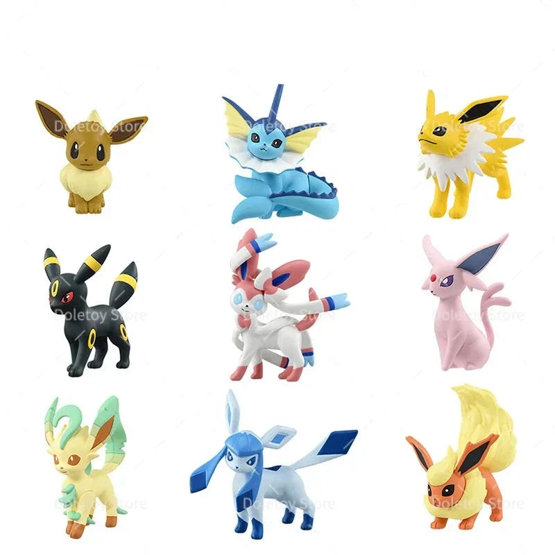 Figurines Pokémon Evoli et ses Évolutions - Collection Complète