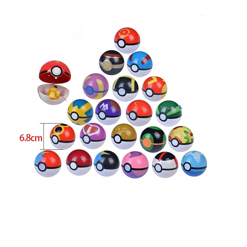 Pokémon Pokéballs avec Figurines - Styles Uniques à Collectionner