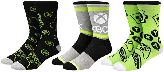 Chaussettes Crew XBOX Logo & Boutons - Pack de 3 Paires