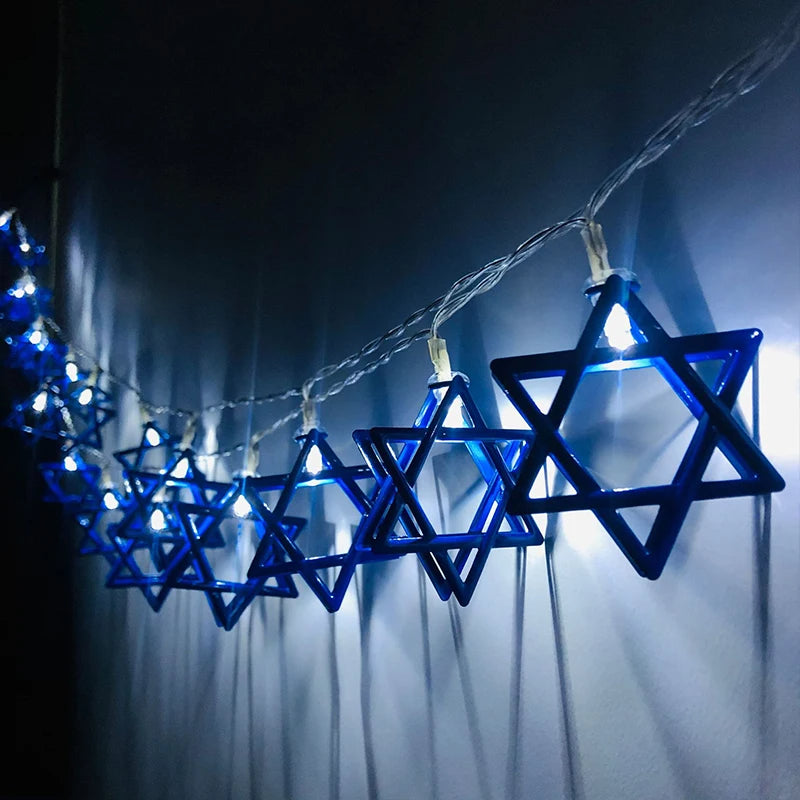 ✨ Guirlande Lumineuse Judaïque – 1,65 m avec 10 LED 🕎