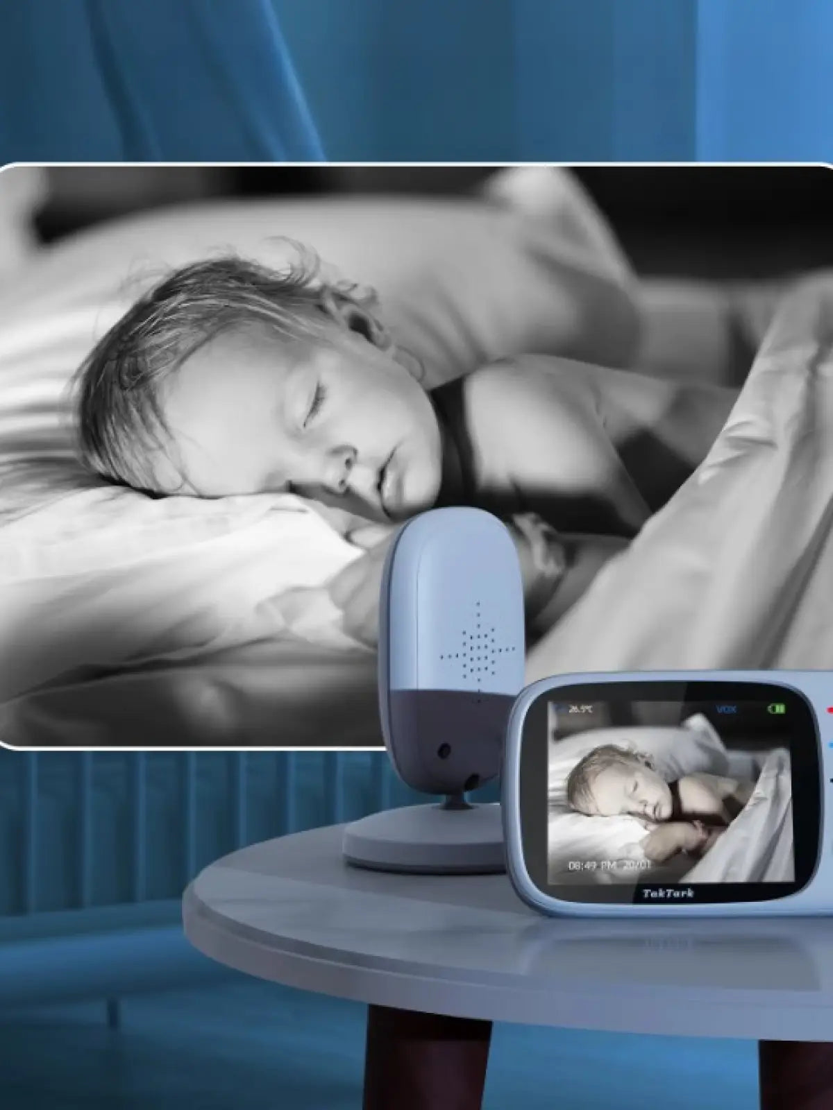 Intelligent babyphone with 3x zoom and night vision