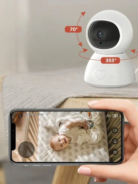 Babyphone Rotatif Vidéo avec Berceuses Apaisantes