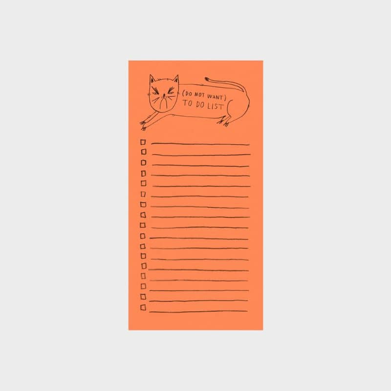 Grumpy Cat Notepad - Elenco delle attività (non voglio) con 65 fogli staccabili