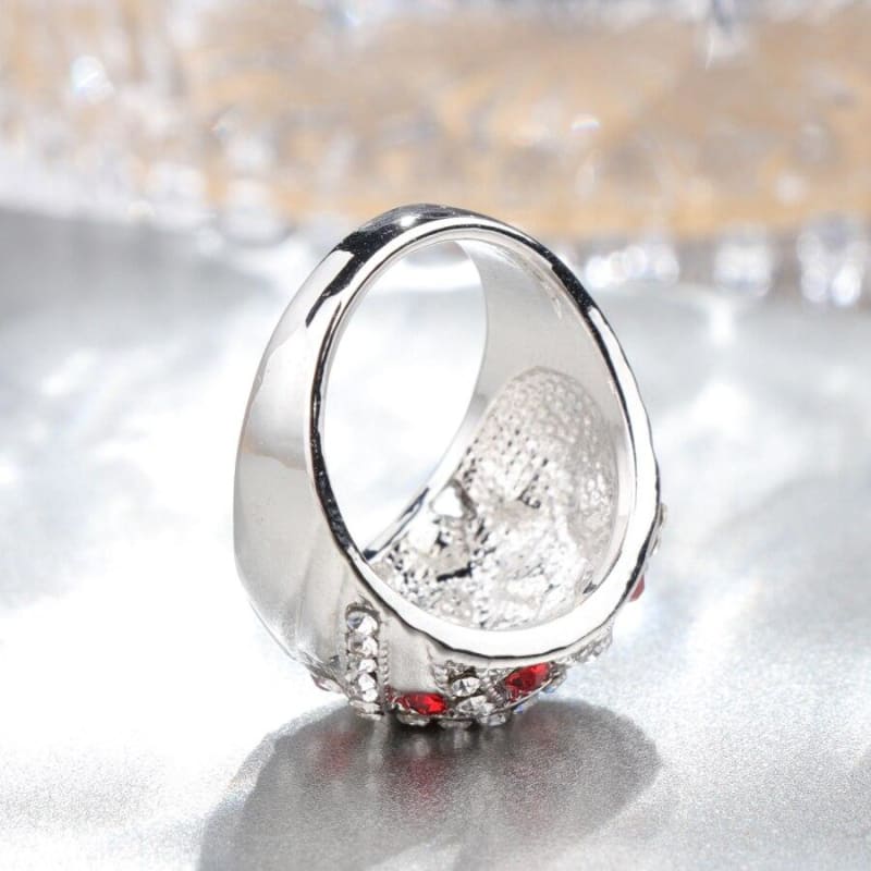 Bague Vintage Love en Argent Massif et Rubis Rouges