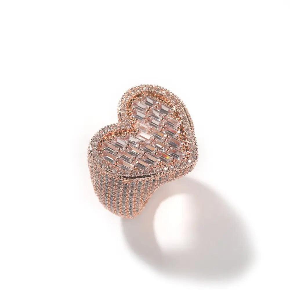 Bague coeur diamant - Passeport Cases