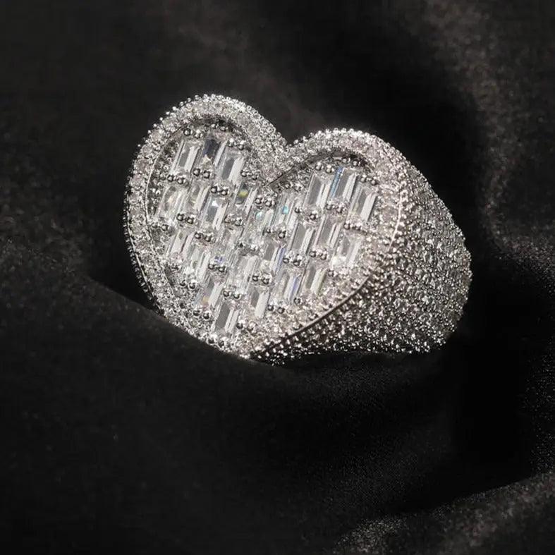 Bague coeur diamant - Passeport Cases